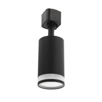 Sínre szerelhető spot lámpa GU10 monofázis fekete és transzparens LUMO T Φ55x100mm 2102260 VITO