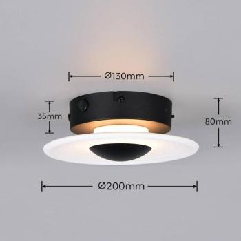 Sirena LED fali lámpa, fehér, Ø 20 cm, üveg, CCT
