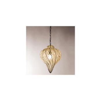 SIRU - Csillár láncon GOCCIA 1xE27/60W/230V pr.25 cm bézs/barna Velencei üveg MS111-035ABB kép