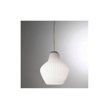 SIRU - Csillár zsinóron LONDON 1xE27/60W/230V fehér/fényezett króm Velencei üveg LS601-025BLL kép