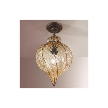 SIRU - Felületre szerelhető csillár GOCCIA 1xE27/60W/230V pr.25 cm bézs/barna Velencei üveg MC111-035ABB kép