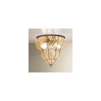 SIRU-Mennyezeti lámpa CLASSIC 3xE14/40W/230V pr.25 cm bézs/fekete Velencei üveg MC259-020ABB kép