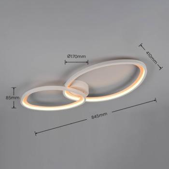 Sivo LED mennyezeti lámpa, hossza 84 cm, matt fehér, fém, CCT kép