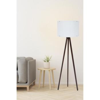 Skandináv állólámpa, fehér és dió, 145 cm Magasság | MDF ház, E27 aljzat, 40W Max | Stílusos kialakítás be-/kikapcsolóval, tökéletes modern terekbe kép