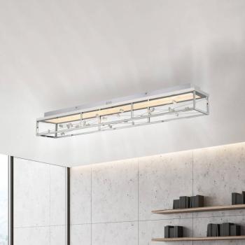 SKINA LED mennyezeti lámpa, króm, 112 cm, CCT, dimmelhető fényerő-szabályozás kép