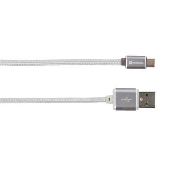 SKROSS Steel Line USB kábel, töltő, szinkron (microUSB) 1m kép