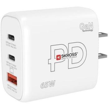 SKROSS USB A+C Power charger 65W GaN US, Power Delivery, Type A kép