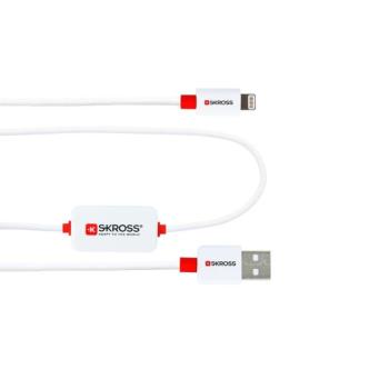 SKROSS USB kábel, töltő, szinkron, alarm (lightning) 1m kép