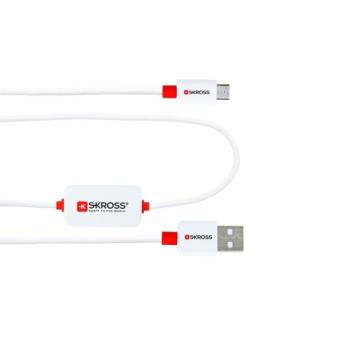 SKROSS USB kábel, töltő, szinkron, alarm (microUSB) kép