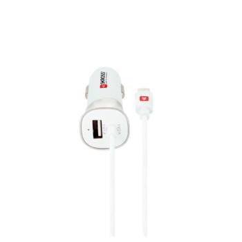 SKROSS USB töltő, autós, szivargyújtó (microUSB, USB-A) kép