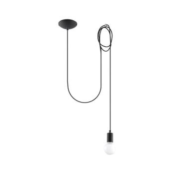 SL.0369 - Csillár zsinóron EDISON 1 1xE27/60W/230V pók fekete SL.0369 kép