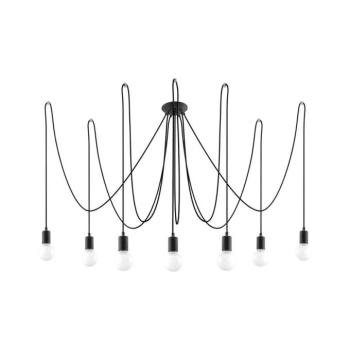 SL.0372 - Csillár zsinóron EDISON 7 7xE27/60W/230V pók fekete SL.0372 kép