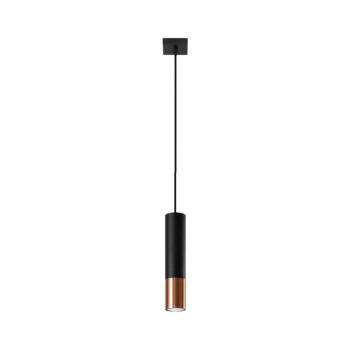 SL.0946 - Csillár zsinóron LOOPEZ 1xGU10/10W/230V fekete/réz SL.0946 kép
