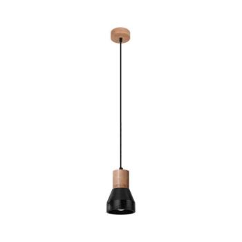 SL.0963 - Csillár zsinóron QUBIC 1xE27/60W/230V beton/fa fekete SL.0963 kép