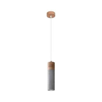 SL.0965 - Csillár zsinóron ZANE 1xGU10/40W/230V beton/fa SL.0965 kép