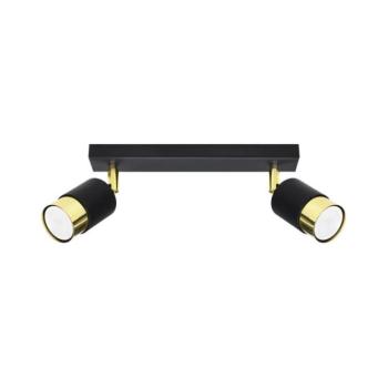 SL.1070 - Spotlámpa NERO 2xGU10/40W/230V fekete/arany SL.1070