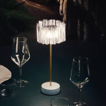 Slamp Accordéon Battery asztali lámpa, Prisma/fehér kép
