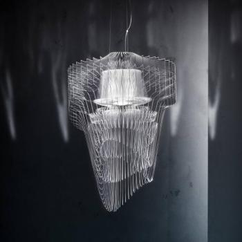 Slamp Aria M lógó világítás, átlátszó, Ø 60 cm kép