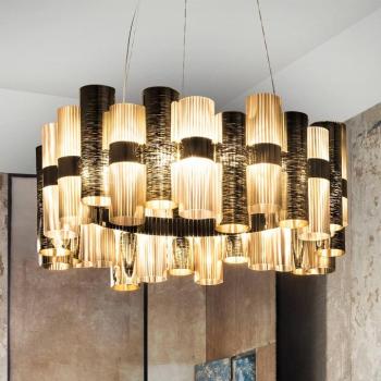 Slamp La Lollo L LED függő lámpa, Ø 80 cm, arany kép