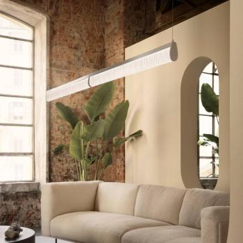 Slamp LED-es függőlámpa Modula Double, pliszírozott, szürke kép