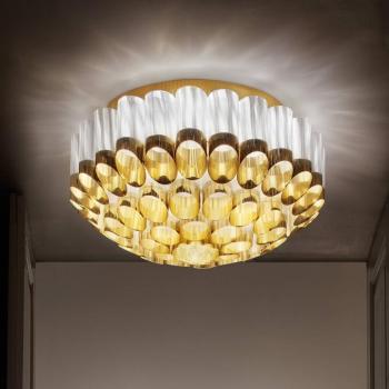 Slamp Odeon mennyezeti világítás, arany, Ø 65 cm kép