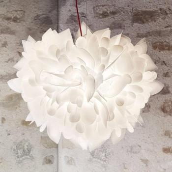 Slamp Veli Foliage lógó lámpa, fehér-piros, Ø 55 cm kép