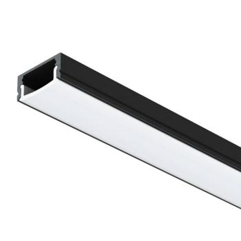 SLC LED csíkprofil A1, fekete, hosszúság 2 m, magasság 8 mm, felszerelés kép