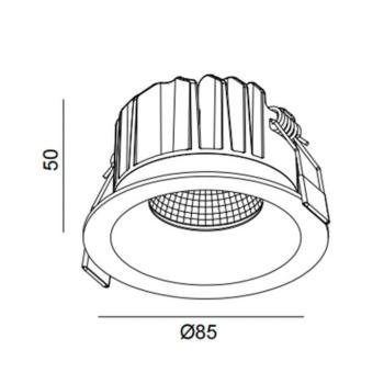 SLC LED-es süllyesztett OnePro Soft, fehér, 3.000 K, alumínium kép