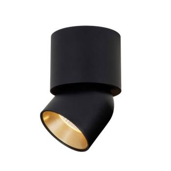 SLC LED mennyezeti spotlámpa CUP, fekete/arany, 927, Ø 7,5 cm, dimmelhető kép