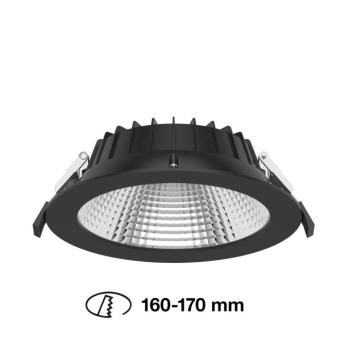 SLC Shift LED beépíthető spot Ø 19 cm CCT, fekete kép