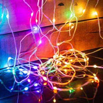 Smart fényfüzér - USB - 50 db RGBIC LED - 5 m - Bluetooth + zene mód - IP65 kép