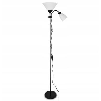 Smart LED Agnes stojací černá lampa čtecí nastavitelná 2xE27 kép