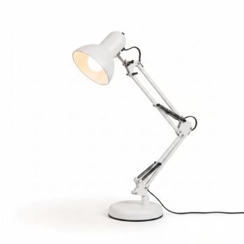 Smart LED Bílá kovová stolní lampa nastavitelná s klipem 1xE27 kép