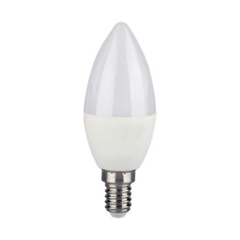 SMART LED izzó, 4,8w, RGB+CCT, 450lm, E14, 180°, fehér, CRI>80, dimmelhető, V-TAC, 212754 kép