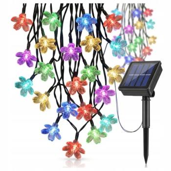 SMART LED Solární světelná girlanda květiny 10 m