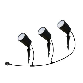 SMART leszúrható LED kültéri lámpa, 7w, RGB+CCT, 520lm, 70°, fekete, IP65, V-TAC, 3015 kép