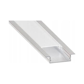 SmartLED 1 m-es beépíthető profil LED szalagokhoz, ezüst/fehér 7549 kép