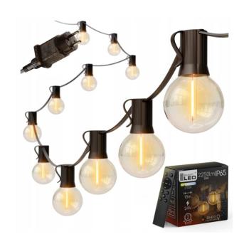 SmartLED LED dimmelhető kültéri fényfüzér 25xE12/1W/24/230V 17,5 m IP65 fekete + távirányító 4453 kép