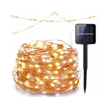 SmartLED LED napelemes dekorációs fényfüzér 200xLED/1,2V 800 mAh 12 m IP44 fekete 7210 kép