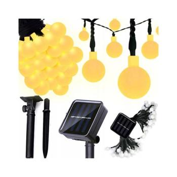 SmartLED Napelemes LED dekorációs fényfüzér 50 LED/8 funkció 500 mAh 9,5 m IP67 meleg fehér 4566 kép