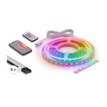 SmartLED SZETT 1x LED RGBW szalag NEO LITE LED/24W/230V 5 m IP65 Wi-Fi + 5x profil 1 m + távirányító 5xSD0029+1xIM0834 kép