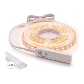 SmartLED SZETT 1x LED szalag érzékelővel FLEX LED/3,6W/4xAA 2 m + 2x beépíthető profil 1 m 2xSD0103+1xP227986 kép