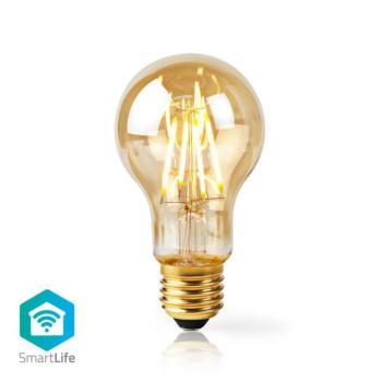SmartLife LED izzó | Wi-Fi | E27 | 500 lm | 5 W | Meleg Fehér | 2200 K | Üveg | Android™ / IOS | A60 | 1 db kép