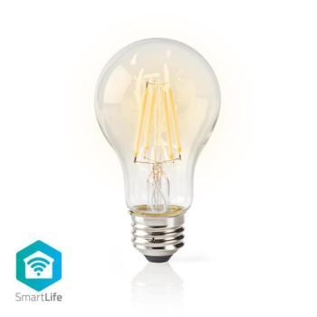 SmartLife LED izzó | Wi-Fi | E27 | 500 lm | 5 W | Meleg Fehér | 2700 K | Üveg | Android™ / IOS | A60 | 1 db kép