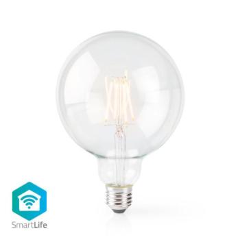 SmartLife LED izzó | Wi-Fi | E27 | 500 lm | 5 W | Meleg Fehér | 2700 K | Üveg | Android™ / IOS | G125 | 1 db kép