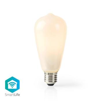 SmartLife LED izzó | Wi-Fi | E27 | 500 lm | 5 W | Meleg Fehér | 2700 K | Üveg | Android™ / IOS | ST64 | 1 db kép