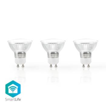 SmartLife LED Izzó | Wi-Fi | GU10 | 330 lm | 5 W | Meleg Fehér | 2700 K | Android™ / IOS | PAR16 | 3 db kép