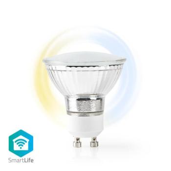 SmartLife LED Spot | Wi-Fi | GU10 | 400 lm | 5 W | Hideg Fehér / Meleg Fehér | 2700 – 6500 K | Energia osztály: F | Android™ / IOS | PAR16 | 1 db kép