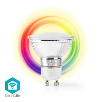 SmartLife Színes izzó | Wi-Fi | GU10 | 330 lm | 5 W | Meleg Fehér / RGB | 2700 K | Android™ / IOS | PAR16 | 1 db kép