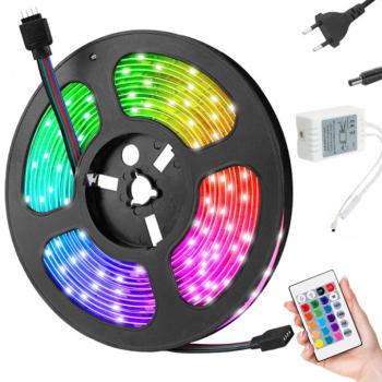 SMD 5050 RGB LED szalag készlet 4,5 m vízálló kép